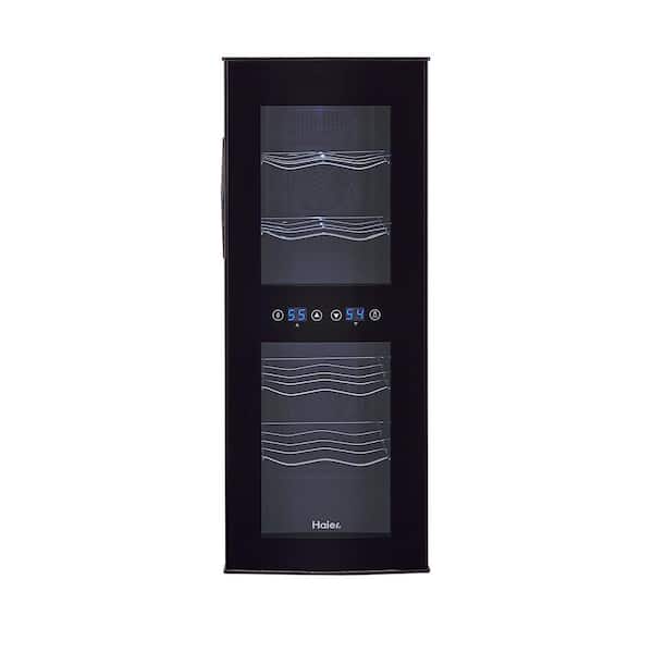 12-Bottle Dual-Zone Wine Cellar in Black