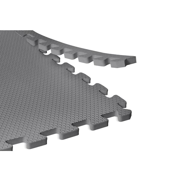 RitFit EVA Foam & Rubber Mixed Flooring Mats Interlocking Tiles Thick 0.5'', $69.99