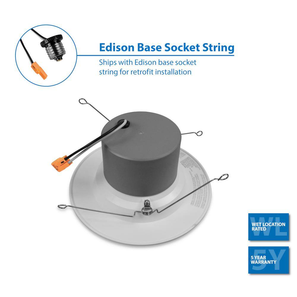 7.38-Inch White Aluminum LED Recessed Downlight
