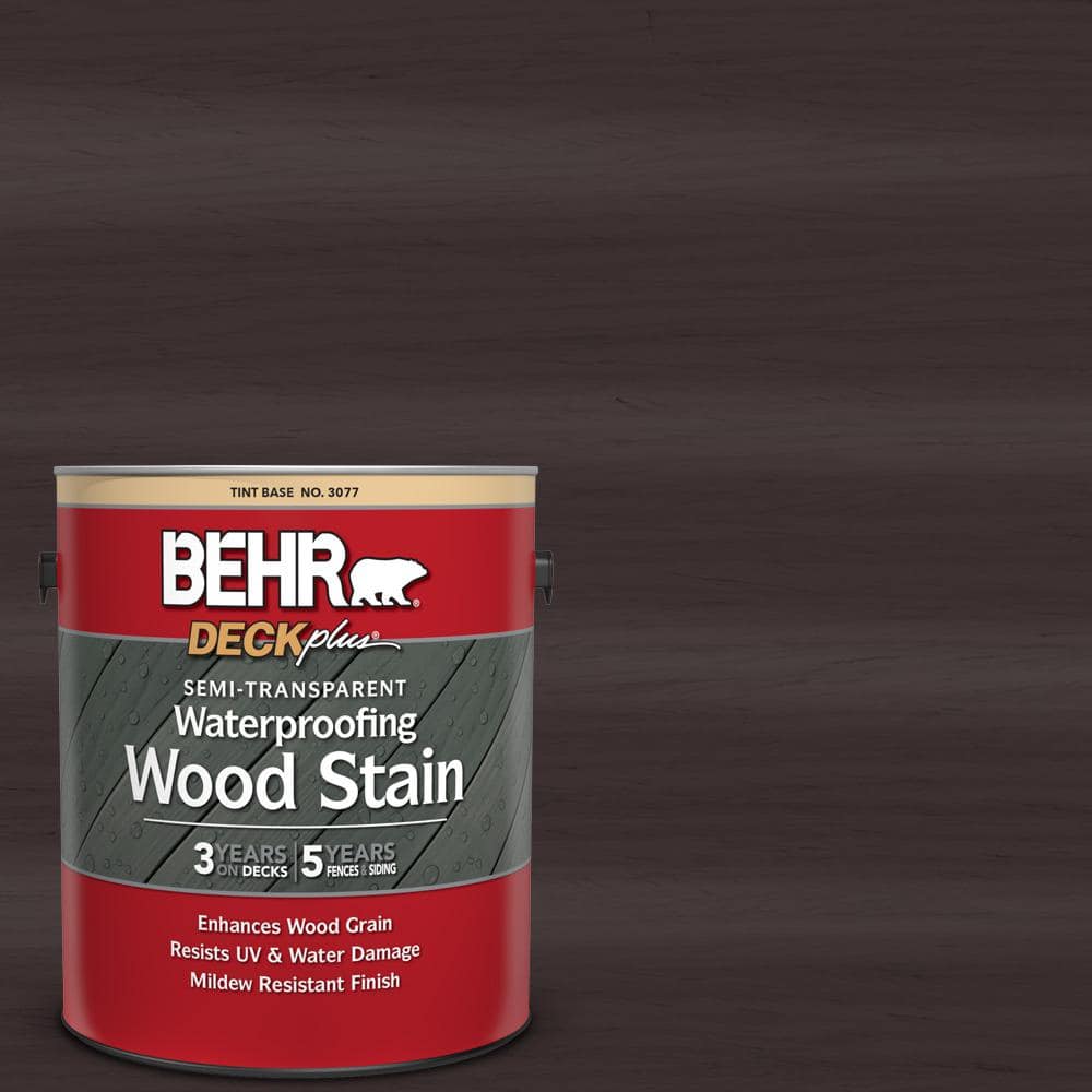 BEHR DECKplus 1 gal. ST104 Cordovan Brown Semi BEHR DECKplus 1 gal. ST104 Cordovan Brown Semi
