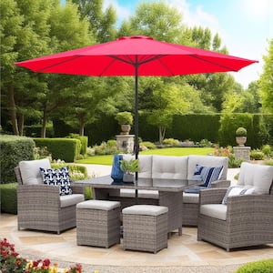 9 canvas patio umbrellas 9' Market Style Outdoor Umbrella with Wind Vent Henna The umbrella also features COLOR:GREEN S09000 KFFKFF BMX Bicycle, Freestyle