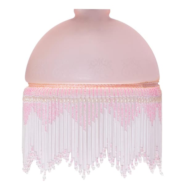 Roussillon 5 in Pink Colorful Glass Dome Shade with no Fitter