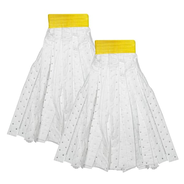 BISON LIFE 28 in. Hydrophobic Polypropylene Flat Mop Head Refill (2-Pack)