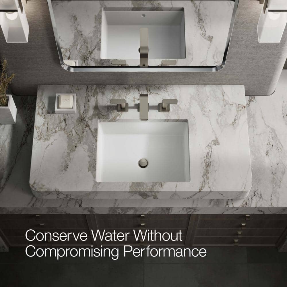 Parallel Chic 24" Vibrant Brushed Nickel Widespread Bathroom Faucet