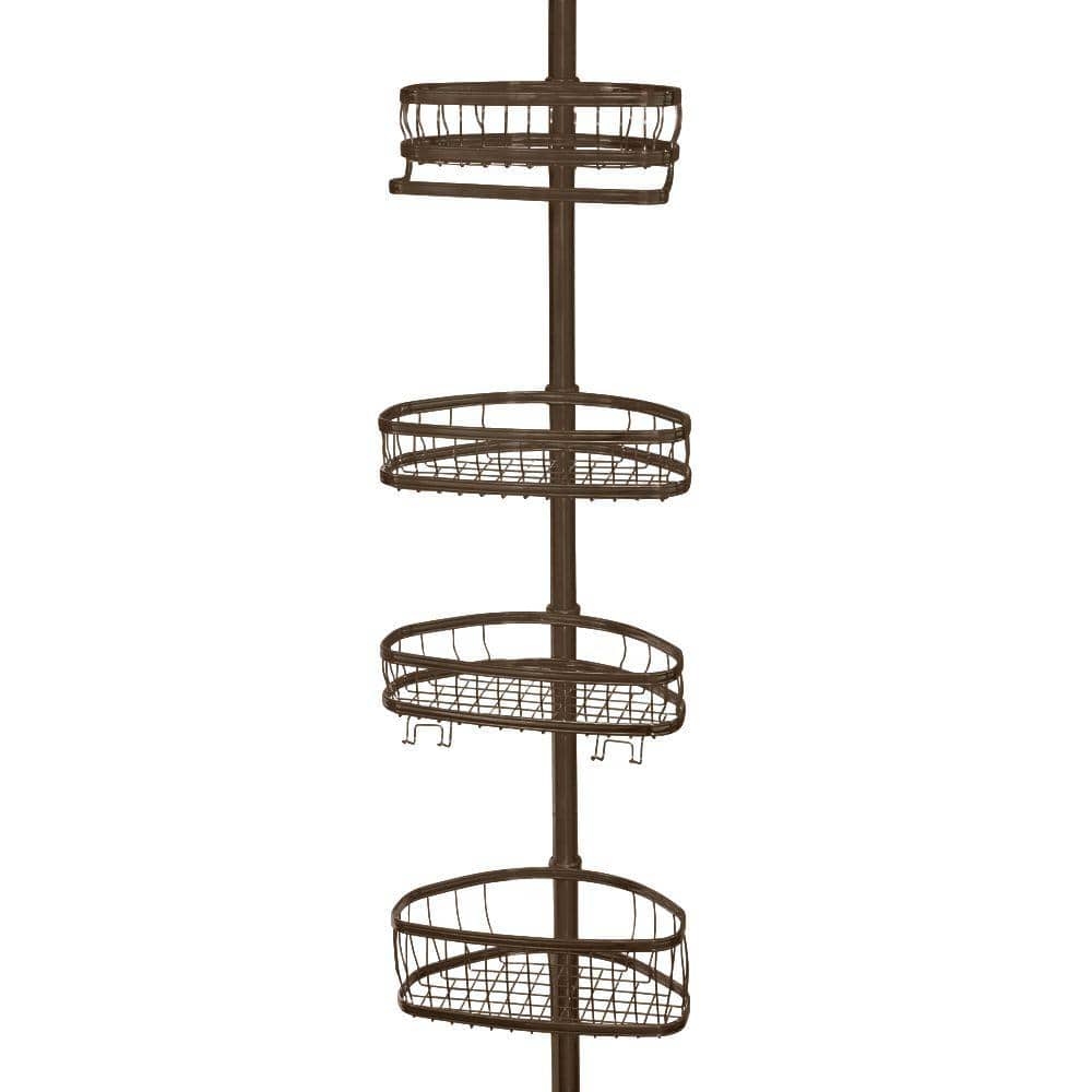 Rosefray Adjustable Height Shower Caddy Tension Pole w/ 4 Big Baskets,  Black, 1 Piece - Gerbes Super Markets