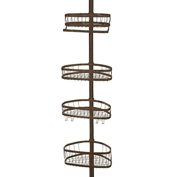 Yorkshire Tension Pole Stainless Steel Shower Caddy Rebrilliant Finish: Brown