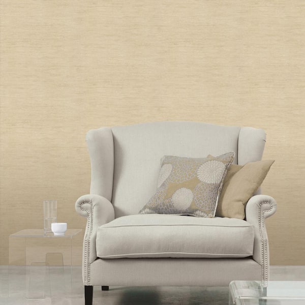 Sari Damask Wallpaper in Pearl and Beige