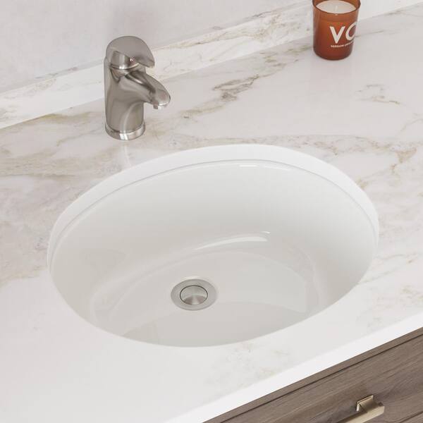 MR Direct 19 in. Undermount Bathroom Sink in Bisque with White SinkLink