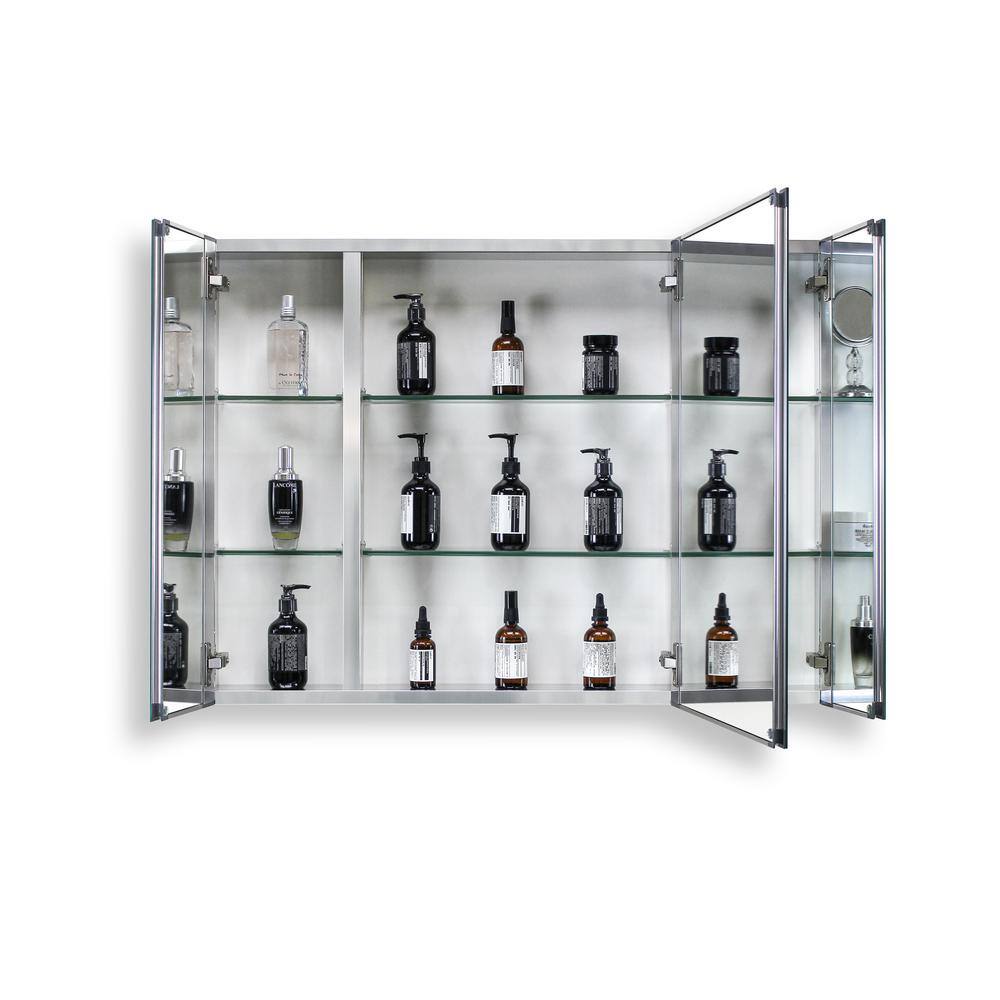 Cove 16 x 26 Recess Mount Glass Shelves Medicine Cabinet