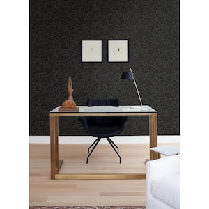 Bulan Black Abstract Lines Paper Non-Woven Wallpaper Roll