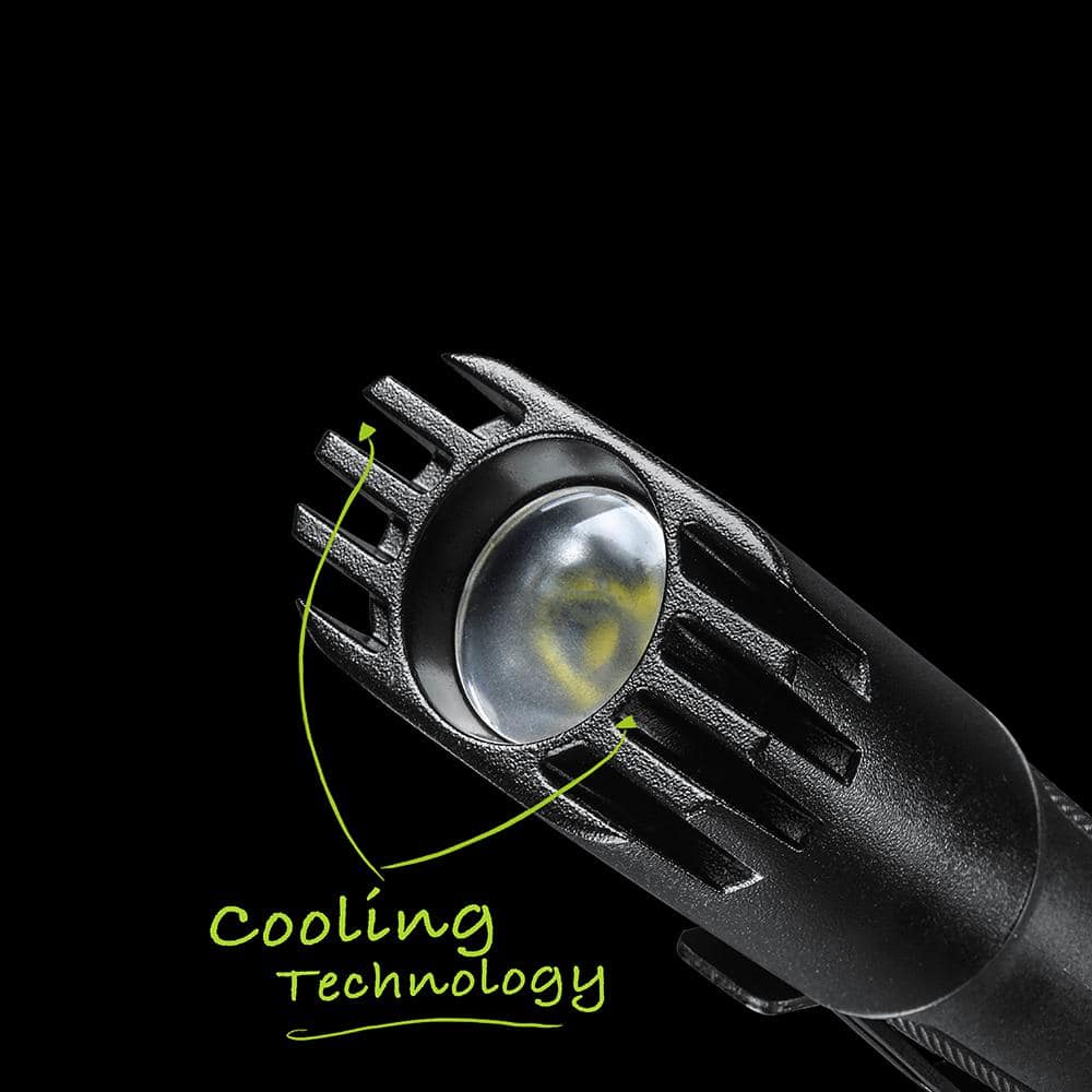 Black Polymer and Aluminum Rechargeable LED Flashlight