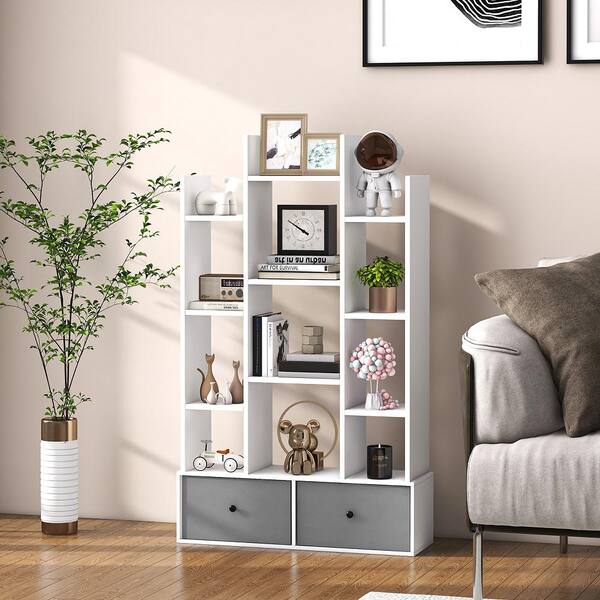 Acrylic Creative Bookshelf Floor-to-ceiling Bookcase Storage Multi-layer  Shelf Living Room Simple