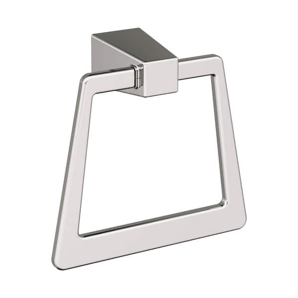 Blackrock Wall Mounted Towel Ring in Polished Nickel