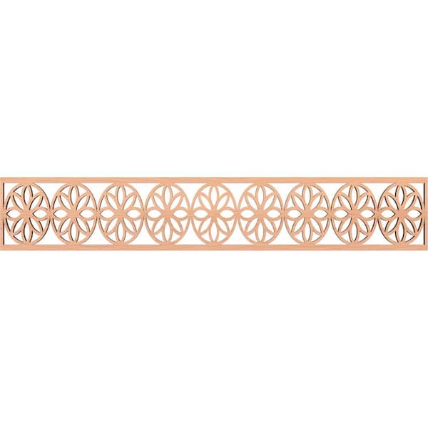 Ekena Millwork Blume Fretwork 0.375 in. D x 46.625 in. W x 8 in. L Alder Wood Panel Moulding