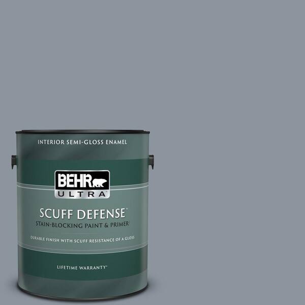 BEHR ULTRA 1 gal. #BXC-88 Cool December Extra Durable Semi-Gloss Enamel Interior Paint & Primer