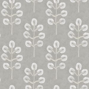Plum Tree Grey Botanical Matte Pre-Pasted Paper Strippable Wallpaper