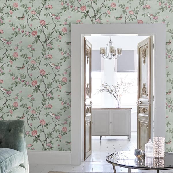 Laura Ashley Pale iris Wisteria Smooth Wallpaper | DIY at B&Q