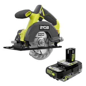 ONE+ 18V Cordless 5 1/2 in. Circular Saw with 2.0 Ah Lithium-Ion HIGH PERFORMANCE Battery