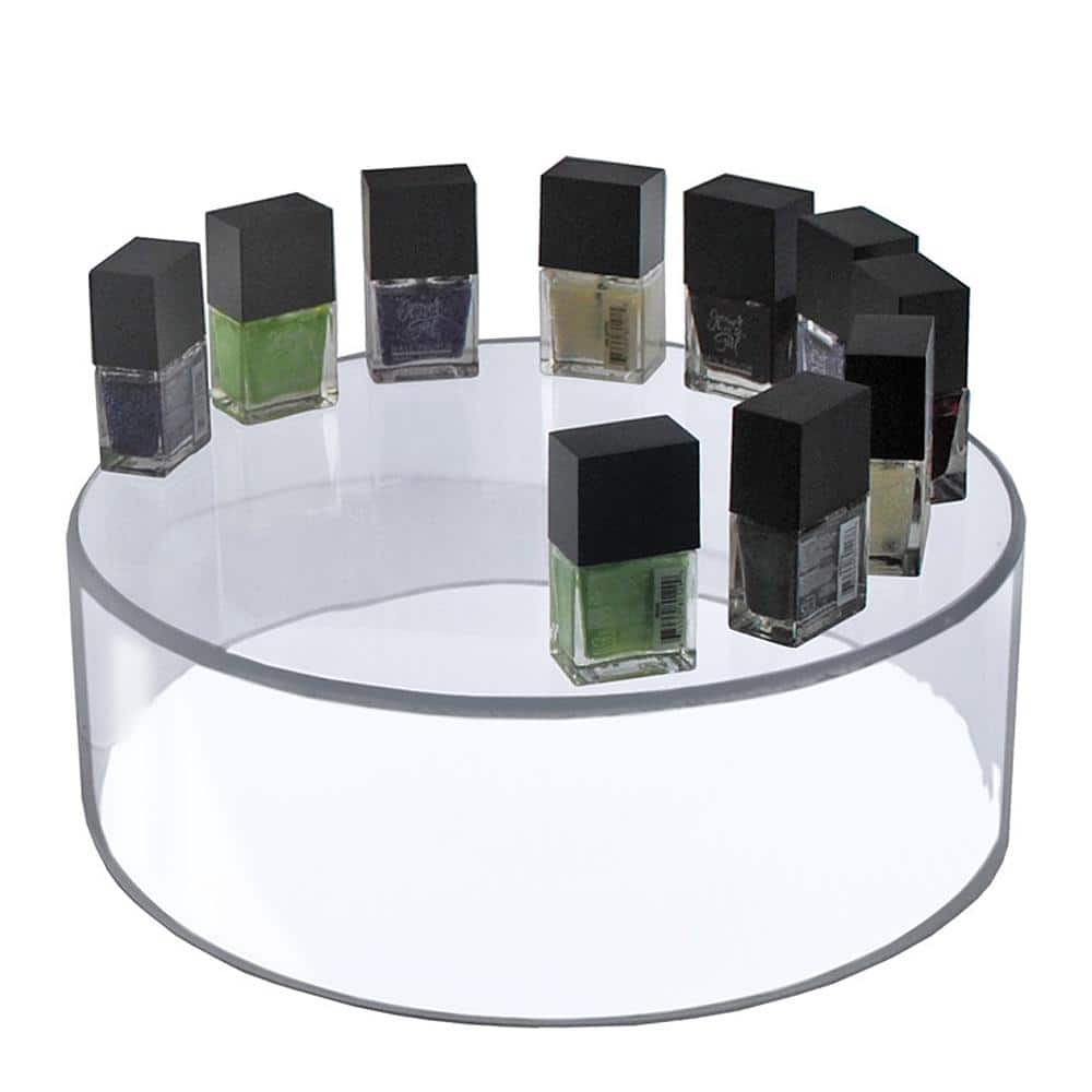 Clear Acrylic Cylinder Display Case for Countertop, 10"W x 6"H