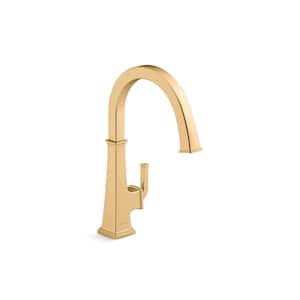 Riff Swing Spout Bar Faucet in Vibrant Brushed Moderne Brass