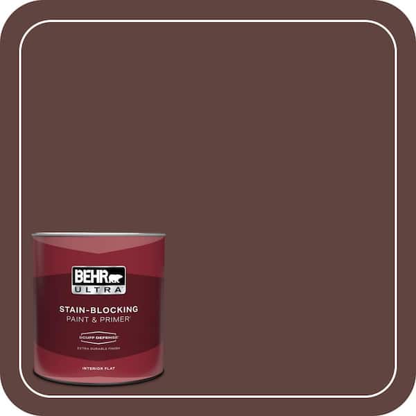 BEHR ULTRA 1 qt. #MQ1-54 Death By Chocolate Extra Durable Flat Interior Paint & Primer