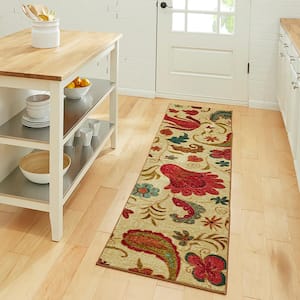Tropical Acres Multi 1 ft. 8 in. x 6 ft. Machine Washable Paisley Runner Rug