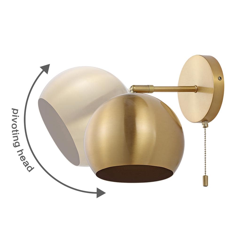 Tierra Black Iron Globe Shade Wall Sconce Set