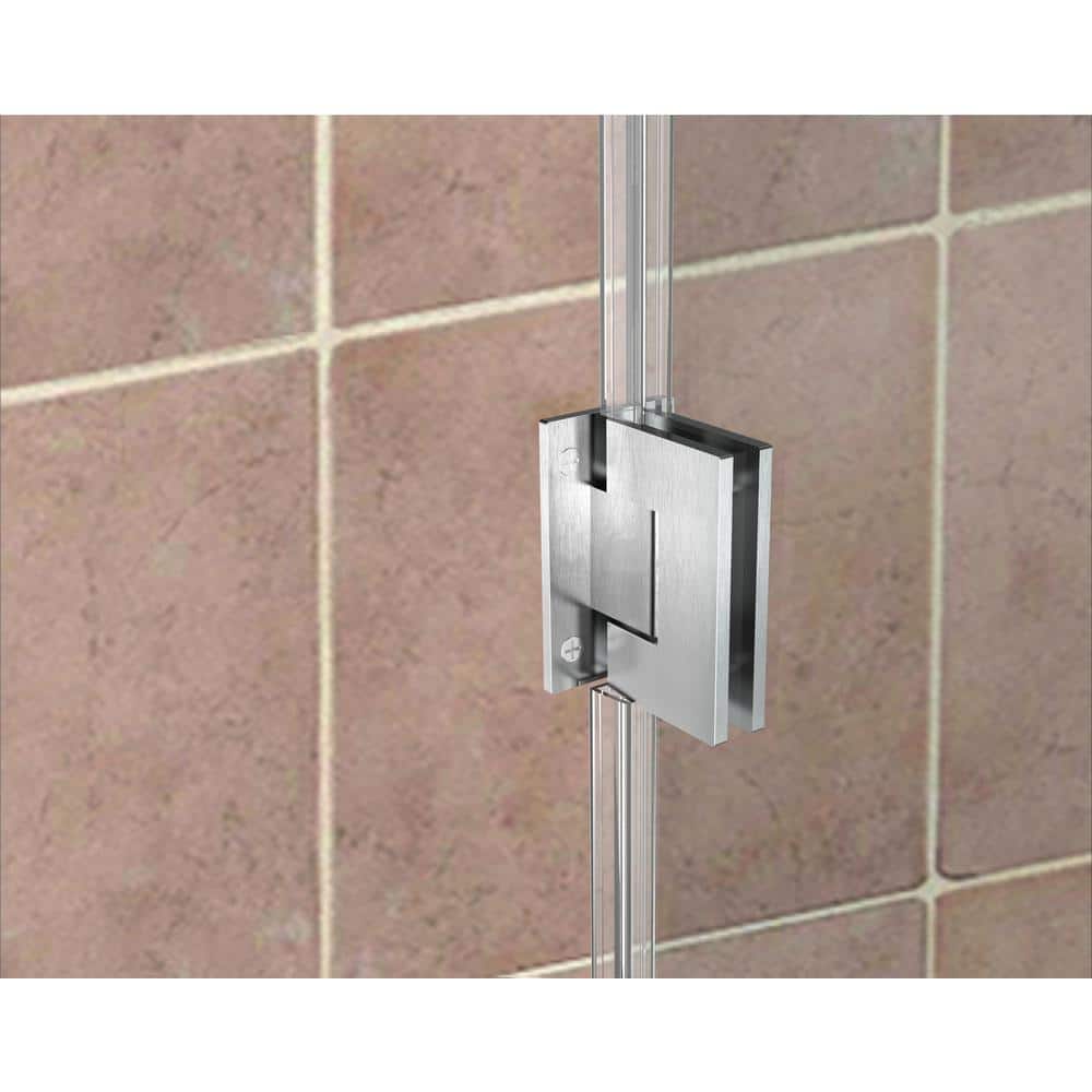 Bromley GS 58" x 72" Frameless Stainless Steel Hinged Shower Enclosure