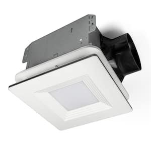 160 CFM Ceiling Mount Room Side Installation Bathroom Exhaust Fan with Adjustable LED Lighting and Night Light