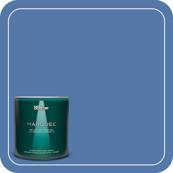 BEHR MARQUEE 1 qt. Home Decorators Collection #HDC-FL13-6 Baltic Blue Semi-Gloss Enamel Interior Paint & Primer