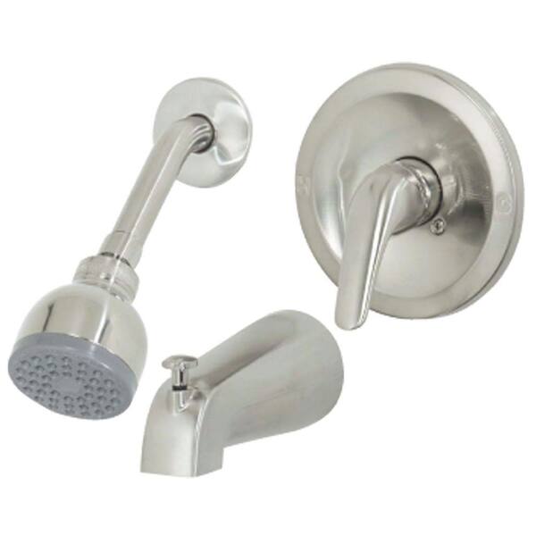 Homewerks Worldwide Single-Handle Tub and Shower Faucet in Brushed Nickel (Valve Included)