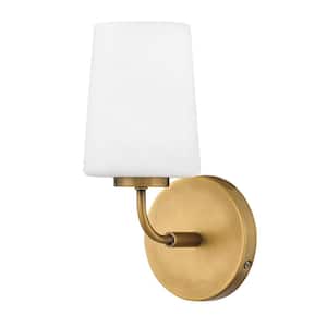 Kline 5.0 in. 1-Light Heritage Brass Vanity Light