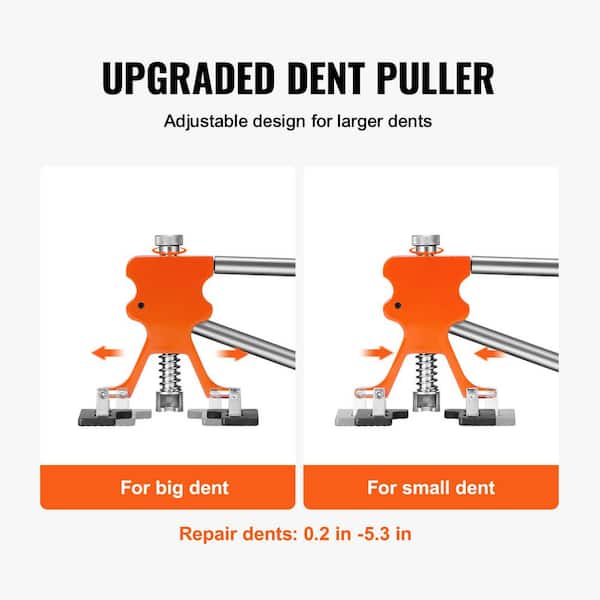  VEVOR Dent Puller Kit, 53 PCS Paintless Dent Repair Tool,  Golden Lifter Puller Car Dent Repair Kit, Glue Puller Tabs Dent Puller Kit  for Auto Dent Removal, Minor Dents, Door Dings