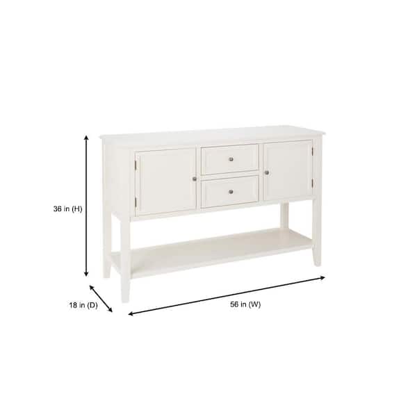 Home Decorators Collection Burton 56 In Ivory Standard Rectangle Wood Console Table With Drawers Sk19337r2 V - Home Decorators Collection Console Table