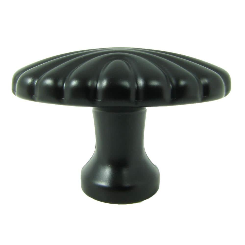 Matte Black Oval Zinc Alloy Cabinet Knob Set