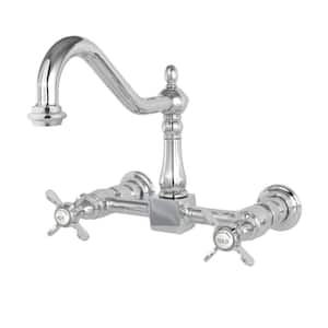 Essex 2-Handle Wall-Mount Standard Kitchen Faucet in Polished Chrome