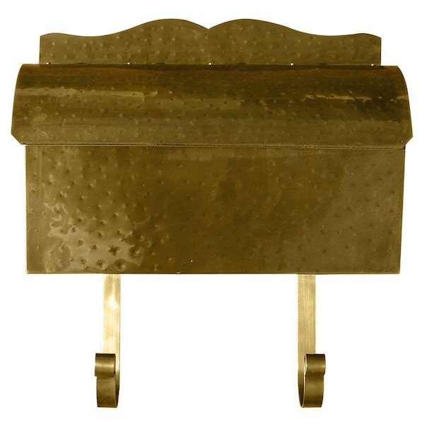 QualArc Antique Brass Wall Mount Non-Locking Mailbox