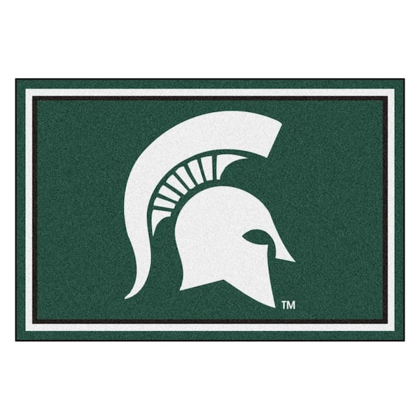 FANMATS NCAA - Michigan State University Green 8 ft. x 5 ft. Indoor Area Rug