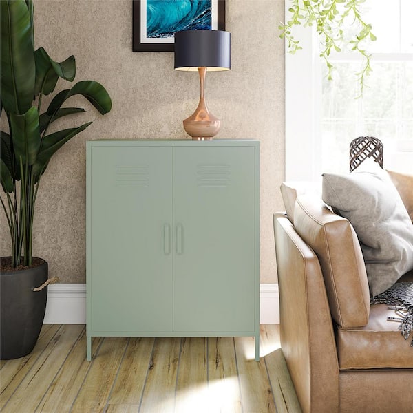 SystemBuild Evolution Bonanza Pale Green 2-Door Metal Locker Storage Cabinet