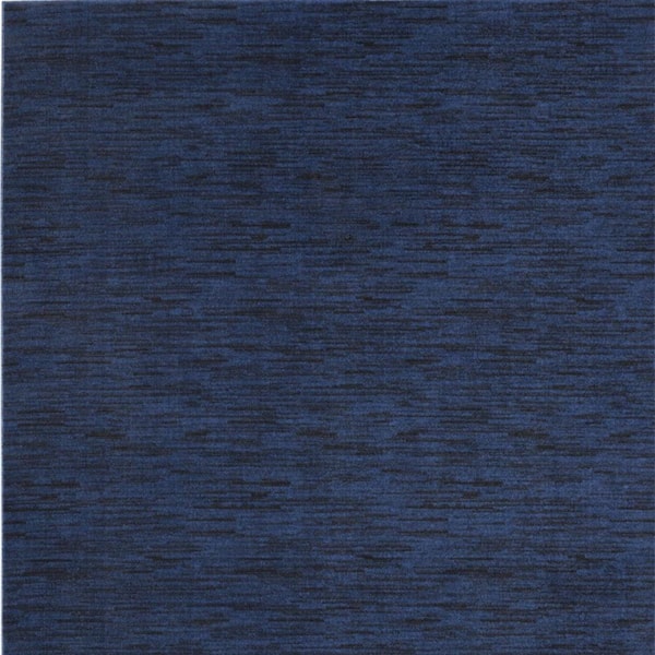 Blue 8 ft. x 10 ft. Woven Polypropylene Rectangle Indoor/Outdoor Area Rug