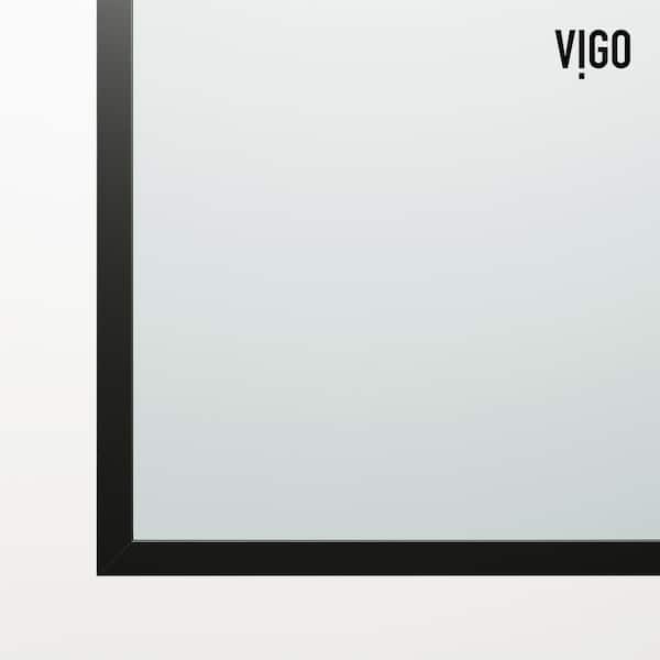 Meridian 34 in. W x 62 in. H Framed Fixed Tub Screen Door in Matte Black with 3/8 in. (10mm) Clear Glass