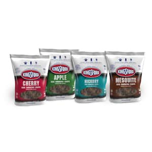 179 cu. in. Hickory, Apple, Mesquite, Cherry Wood Chips Bundle (4-Pack)