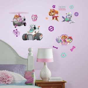 5 in. W x 11.5 in. H Paw Patrol Girl Pups 30-Piece Peel and Stick Wall Decal