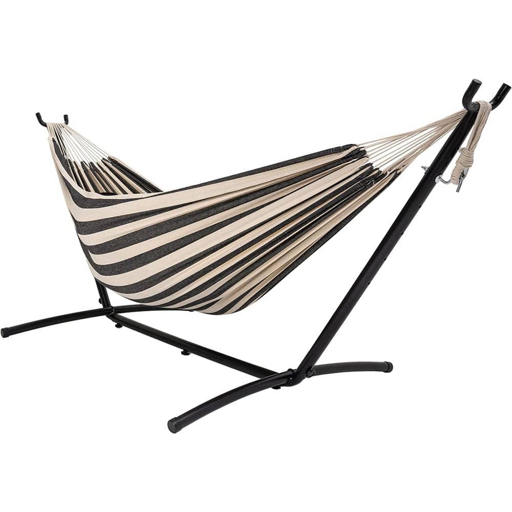 9 ft. 2-Person Hammock with Steel Stand Includes Portable Carrying Case, 45