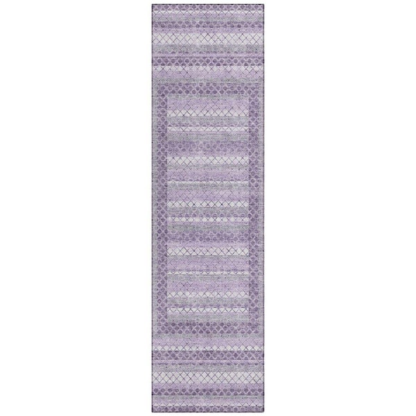 Chantille Machine Washable Indoor/Outdoor Abstract ACN2011 Lavender 2 ft. 3 in. x 7 ft. 6 in. Runner Rug