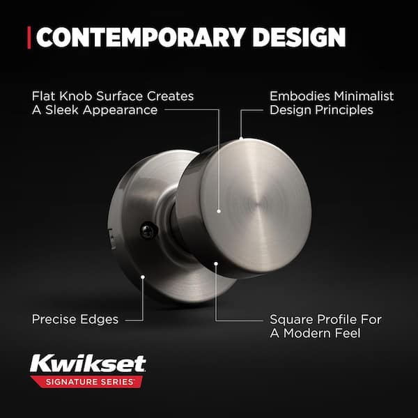 Kwikset Pismo Gunmetal Round Rose 2.19 in Half Dummy Round Door