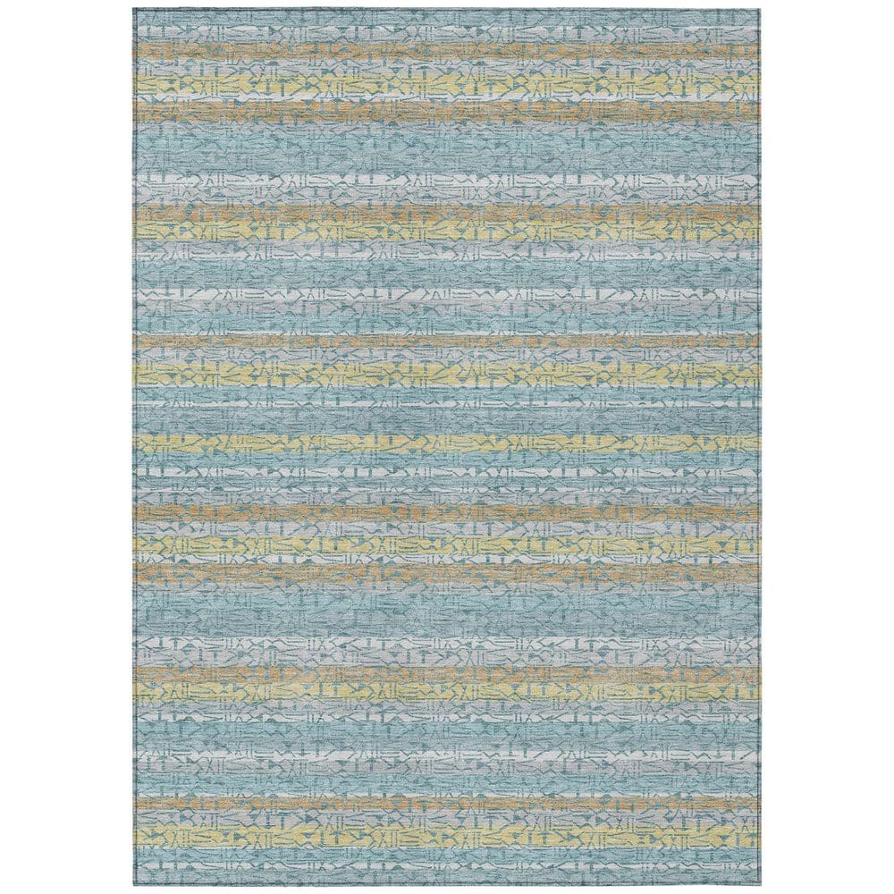 Chantille Machine Washable Indoor/Outdoor Abstract ACN2855 Teal 10 ft. x 14 ft. Area Rug price history on PriceWatchPro