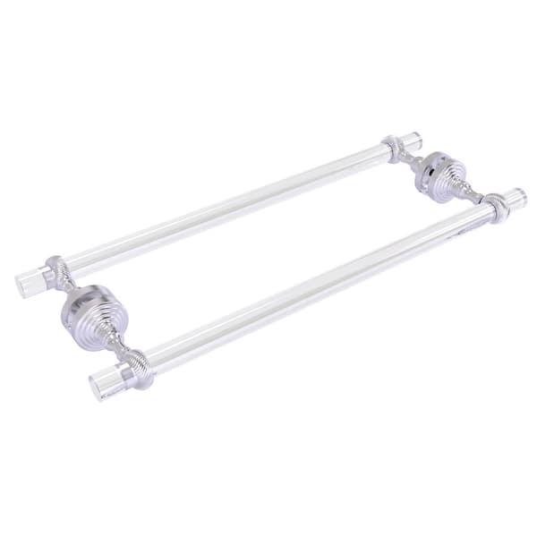 Pacific Grove Collection 18 in. Over-the-door Double Towel Bar in Satin Chrome