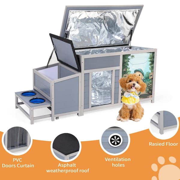 COZIWOW All-Season Large Dog House Outdoor Insulated Dog Kennel