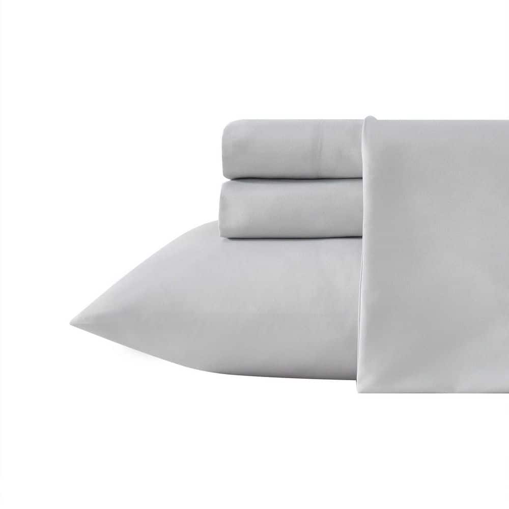 Highland Chill 4-Piece Misty Grey Temp Regulating Microfiber Full Sheet Set